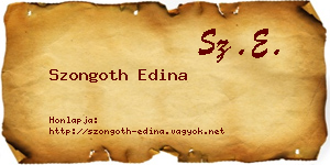 Szongoth Edina névjegykártya
