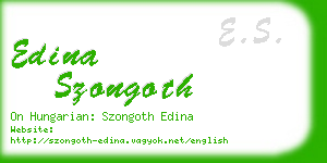 edina szongoth business card